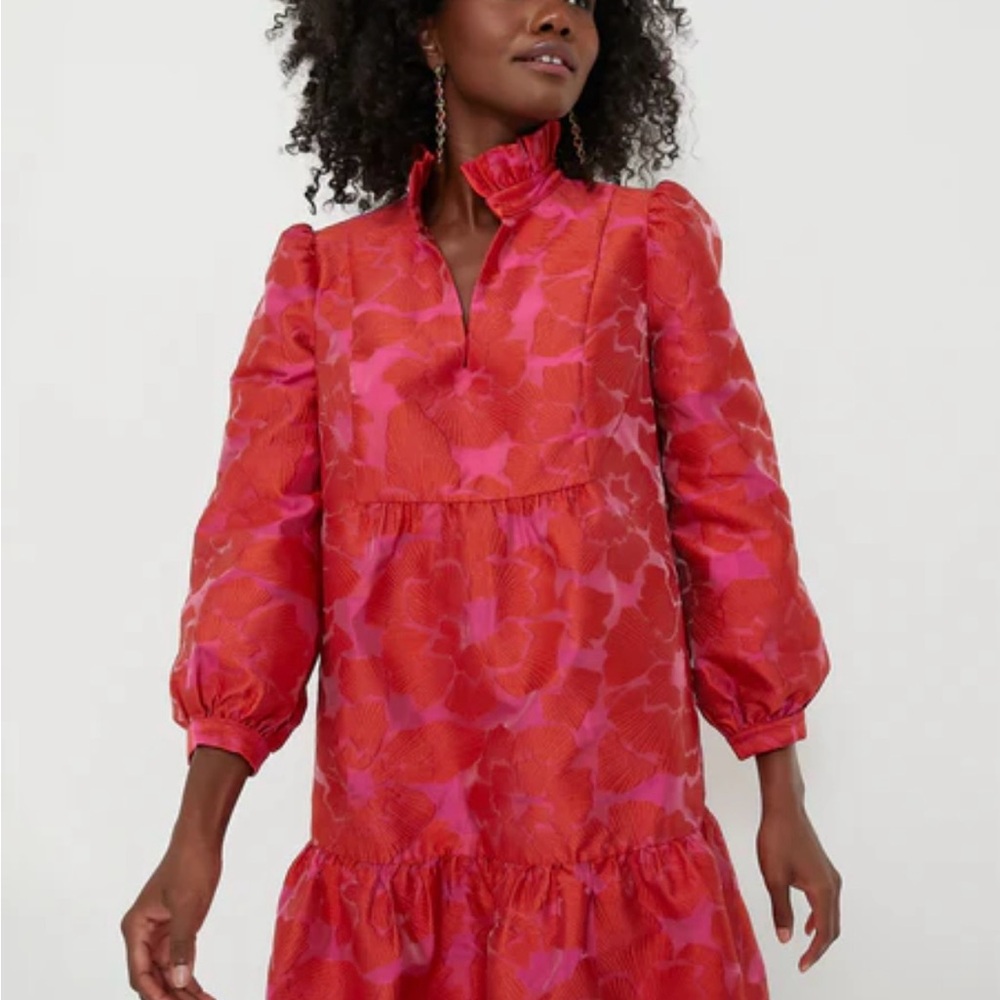 Tuckernuck Elegant Red Floral Dress